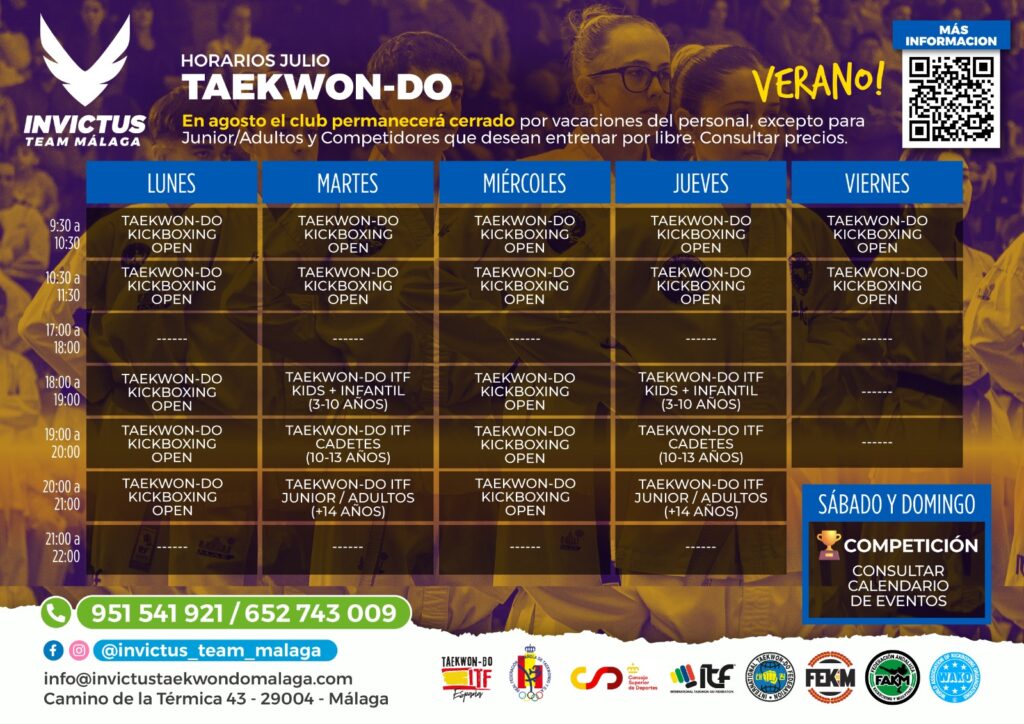 calendario invictus VERANO